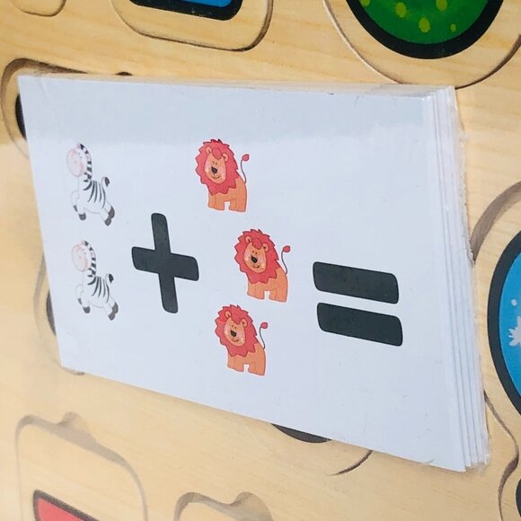Wooden Numbers Puzzle with Math Equation Cards New Sealed Age 5+ - Picture 11 of 11